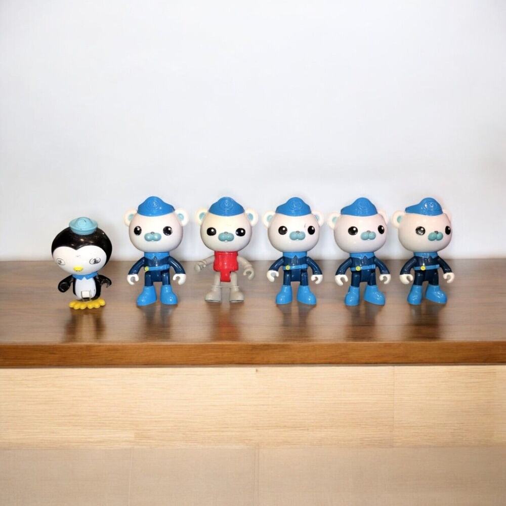 Bundle Lot Of 6 Octonauts Captain Barnacles & Penguin Figures Toys Cake Topper